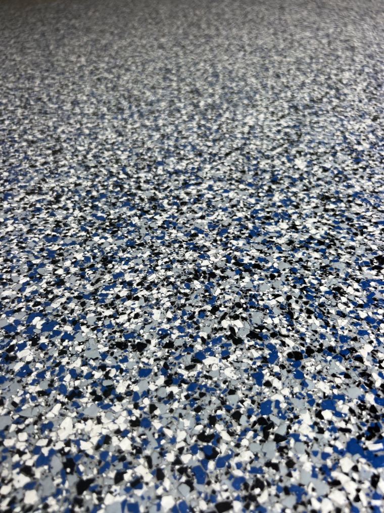 Denim chip floor, Katy install